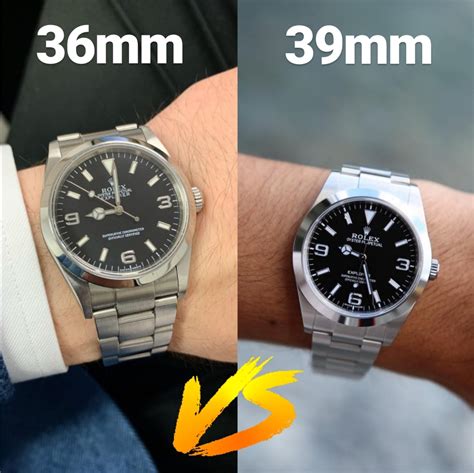 rolex explorer 36 vs 39|rolex explorer 36mm on wrist.